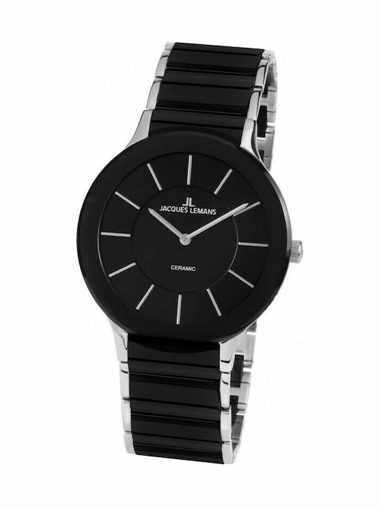 Jacques Lemans Dublin Ceramic Women's Watch with Black Ceramic Bracelet