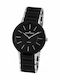 Jacques Lemans Dublin Ceramic Women's Watch with Black Ceramic Bracelet