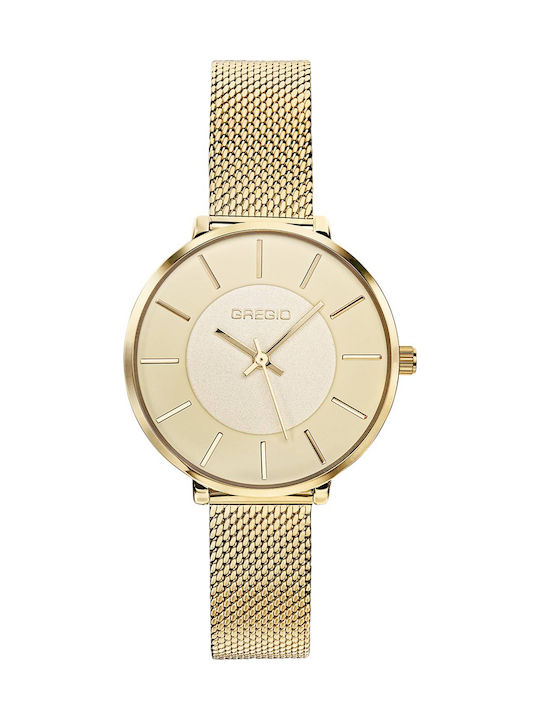 Gregio Lucia Watch with Gold Metal Bracelet