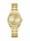 Guess Cosmo Damen Uhr mit Gold Metallarmband