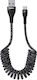 Remax Braided USB 2.0 to micro USB Cable Μαύρο 1.2m (Super Spring)