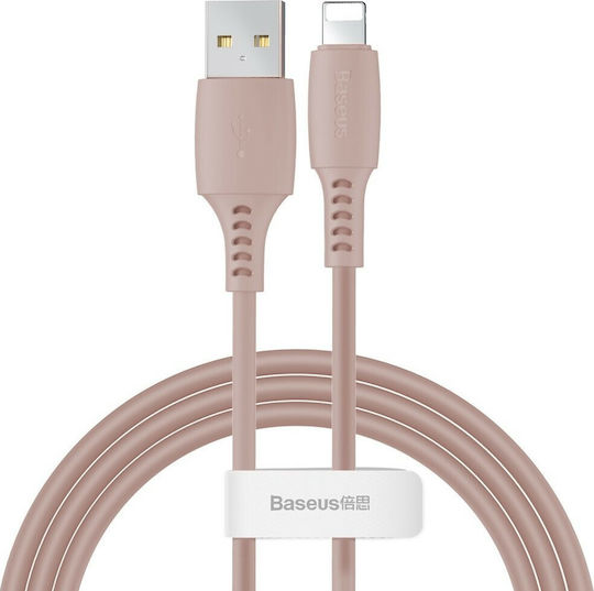 Baseus Colorful Regular USB to Lightning Cable Ροζ 1.2m (CALDC-04)