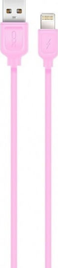 XO XO Regular USB to Lightning Cable Ροζ 1m (NB36)