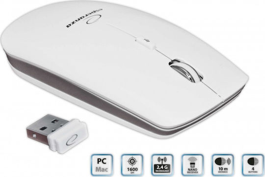 Esperanza EM120W Ασύρματο Mini Ποντίκι Λευκό