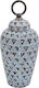 Fylliana Decorative Vase Turquoise 15x15x28cm