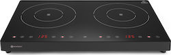 Hendi Tabletop Inductive Commercial Electric Burner with 1 Hearths 3.5kW 60.8x37x6.1cm