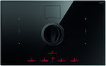 Elica Nikolatesla Switch Autonomous Cooktop with Induction Burners and Intergrated Ventilation 83x51cm