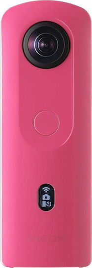 Ricoh Theta SC2 Action Camera Full HD (1080p) 360° Capture Underwater (with Case) and Wi-Fi Pink