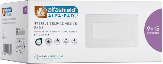 Alfashield Alfa Pad Sterile Pflaster 9 x 15 cm, 50 Stück