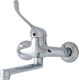 Interflex Brass Wall Kitchen Faucet Chrome