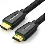 Ugreen HDMI 2.0 Braided Cable HDMI male - HDMI male 5m Μαύρο