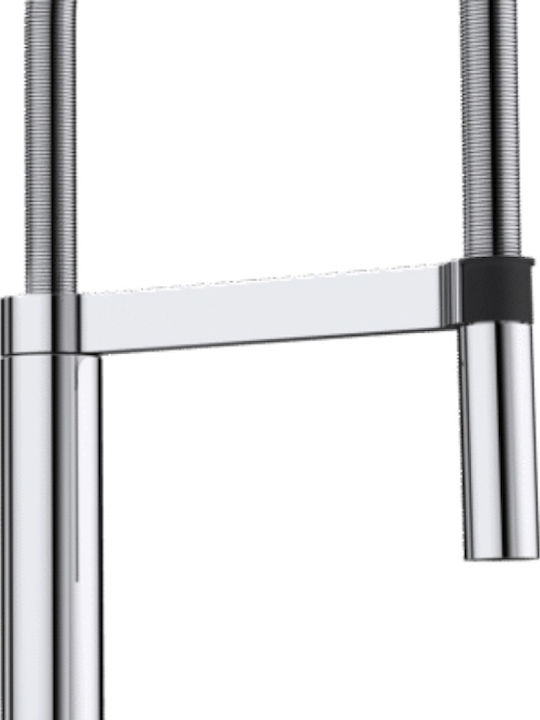 Blanco Culina-S Duo U-Shaped Kitchen Faucet Counter with Shower Chrome