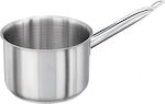 KAPP Exclusive Stainless Sauce Pan Capacity 3.1lt with Diameter 18cm and Height 12cm.