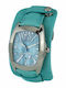 Chronotech Damen Uhr mit Türkis Lederarmband