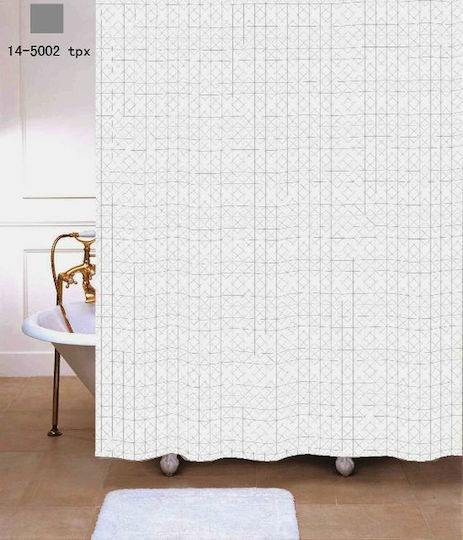 Meusch Ice Diamond Shower Curtain 180x200cm Ecru