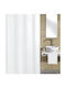 Noya Fabric Shower Curtain 180x200cm Λευκή
