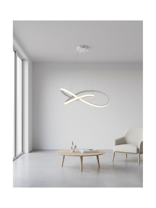 Aca Gordius Pendant Light White 48cm
