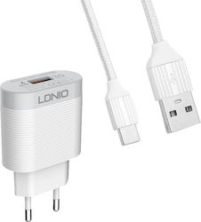 Ldnio A303Q 18W με Καλώδιο USB-C Ldnio A303Q 18W με Καλώδιο USB-C