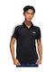 Designed 2 Move Aeroready Polo Αθλητική Μπλούζα Κοντομάνικη Μαύρη