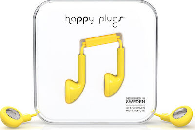 Happy Plugs Earbud Earbuds Handsfree with 3.5mm Connector Yellow