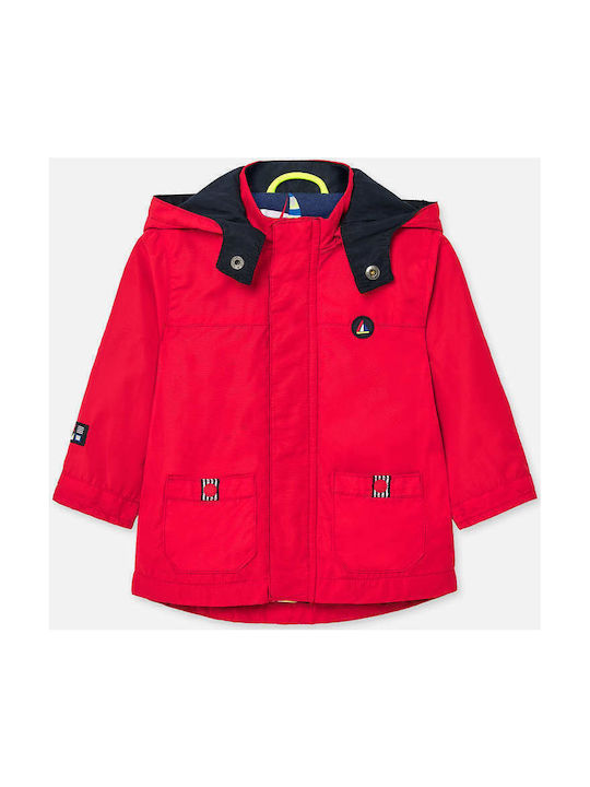 Mayoral Kids Sports Jacket short Windproof Hooded Red