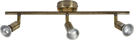 Home Lighting Saba Triple Spot with Socket GU10 in Bronze Color