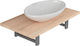 vidaXL Countertop with Sink L60xW40xH16.3cm Oak