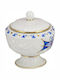 WM Collection Διακοσμητικό Μπωλ Πορσελάνης με Πόδι Λευκό 9x9x8cm