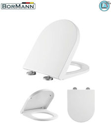 Bormann Plastic Soft Close Toilet Seat White BTW1020 42.5cm