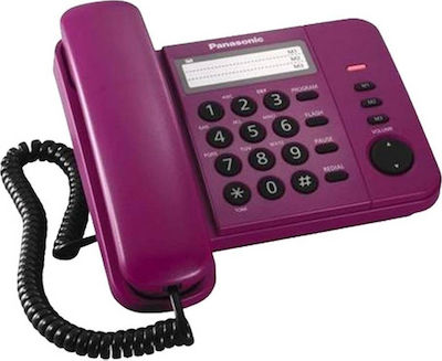 Panasonic KX-TS520EX2 Електрически телефон Офис Червен