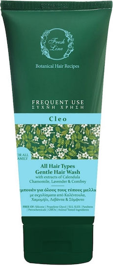 Fresh Line Cleo Σαμπουάν Κατά της Ξηροδερμίας για Ευαίσθητο Τριχωτό για Όλους τους Τύπους Μαλλιών 200ml