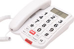 Osio OSWB-4760 Office Corded Phone for Seniors White