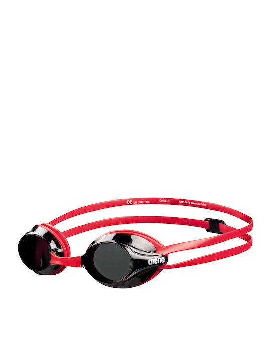 Arena Drive 3 Swimming Goggles Adults with Anti-fog Lenses Red