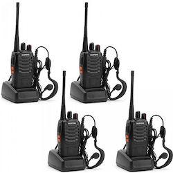 Baofeng BF-888S UHF/VHF Wireless Transceiver 5W without Screen Black 4pcs