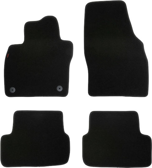 Lampa Set of Front and Rear Mats 4pcs for Seat Arona Black