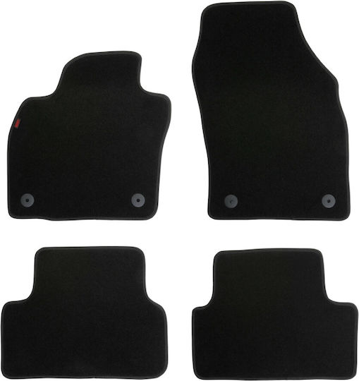 Lampa Set of Front and Rear Mats 4pcs for Volkswagen T-Cross Black