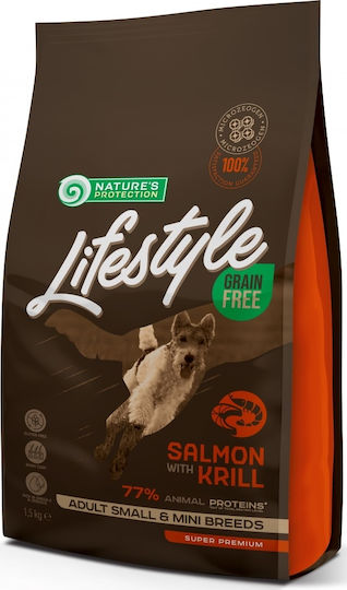 Nature's Protection Lifestyle Adult Small & Mini 1.5kg Dry Food Grain-Free for Adult Small Breed Dogs with Salmon