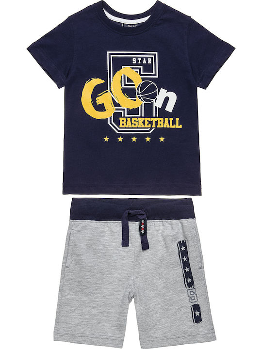 Alouette Kids Set with Shorts Summer 2pcs Navy Blue