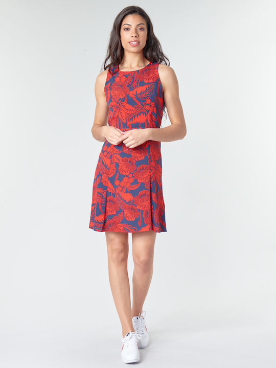 Desigual Wels Sommer Mini Kleid Rot