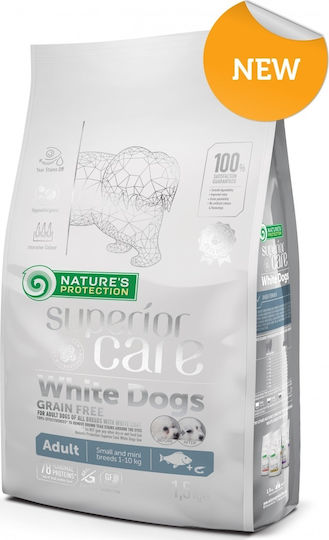 Nature's Protection Superior Care White Dogs 10kg Ξηρά Τροφή χωρίς Σιτηρά & Γλουτένη για Ενήλικους Σκύλους Μικρόσωμων Φυλών με Ψάρια