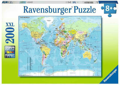 Παιδικό Puzzle Παγκόσμιος Χάρτης 200pcs για 8+ Ετών Ravensburger