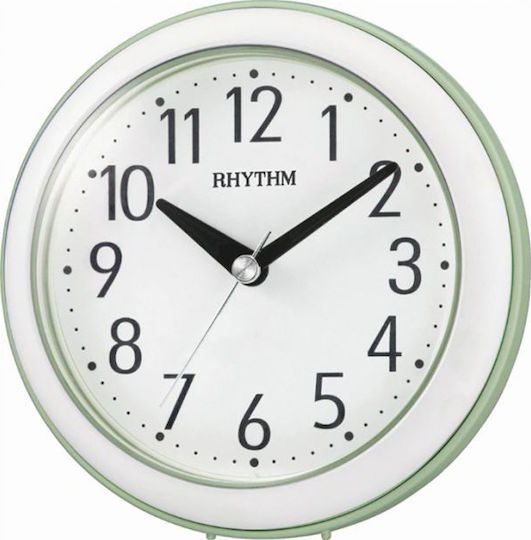 Rhythm Wall Clock Metallic Green Ø11.8cm