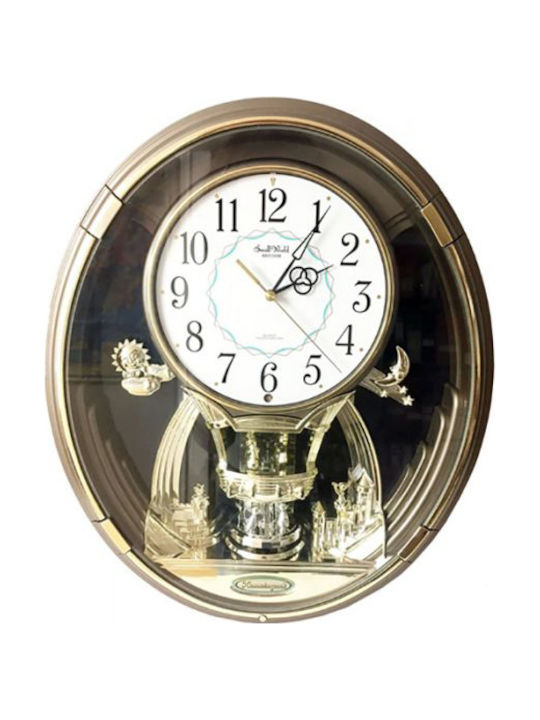 Rhythm Antique Wall Clock Metallic Gold 34.1x45cm