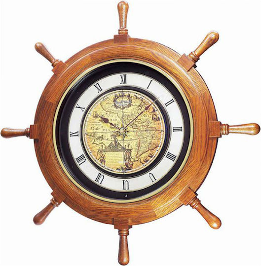 Rhythm Antique Wall Clock Plastic Brown Ø64cm