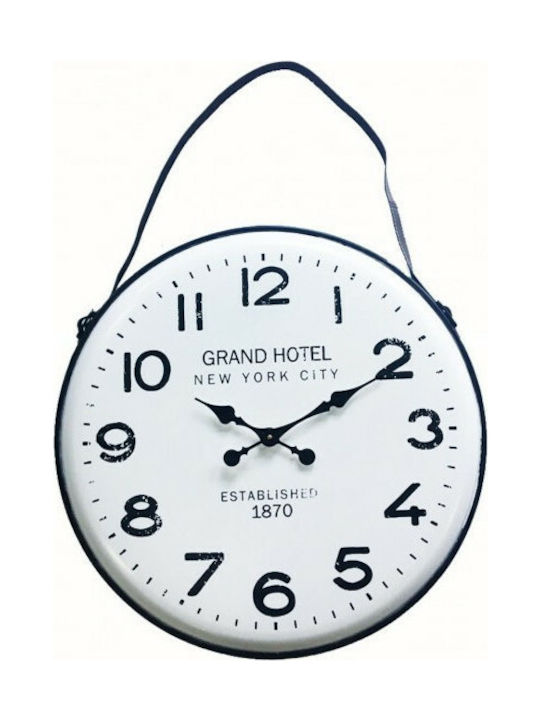 Bizzotto Wall Clock Metallic Black Ø61cm