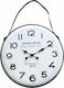 Bizzotto Wall Clock Metallic Black Ø61cm