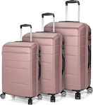 Benzi Reisekoffer Hartschalen Rosa Maximalhöhe 68cm mit 4 Räder Set 3Stück