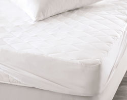Rythmos Super-Double Quilted Mattress Cover Fitted 130 White 160x200+30cm