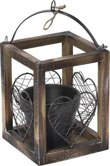 Espiel Саксия Дърво Кафяв 13.5x13.5x18.5εκ.
