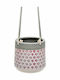 Zaros Hanging Planter Ceramic Gray 18x18x16.5cm.